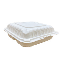 3 Compartment Hinged Plastic Container