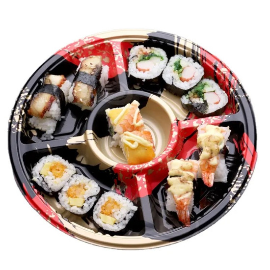 Round Sushi Party Tray (5 Compartment)